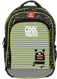 Ghiozdan școlar Belmil - Cool Monster, cu 2 compartimente