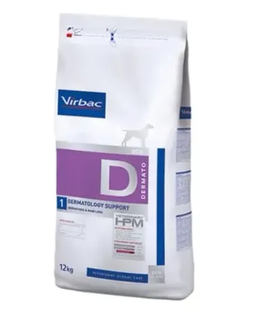 Hrana dietetica pentru caini Virbac HPM Dermatology Support 12 kg