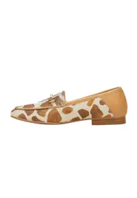 Pantofi loafer din piele Loraine - Maro nisip/Maro camel