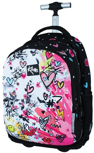 Ghiozdan școlar cu roți Kaos 2 în 1 - Flightheart, 31 l
