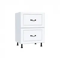 Corp inferior 60 cu 2 sertare metalice greutate Zebra MDF alb