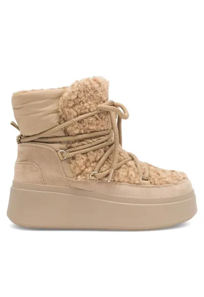 Botine dama - 590558803266337 - Piele ecologica - Bej