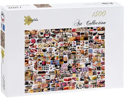 Puzzle Grafika din 1500 de piese - Colaj, torturi