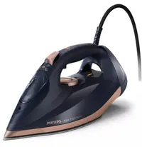 Fier de călcat Philips - Series 6000, 3200 W, 55 g/min, albastru/auriu