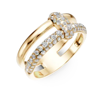 Inel din aur galben cu diamante de 0.56ct