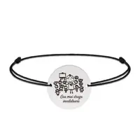 Teacher - Bratara personalizata snur educatoare/invatatoare/profesoara din argint 925