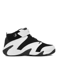 Pantofi de baschet piele naturala - negrualb