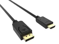 Cablu VCom - CG609, Display Port/HDMI, 1.8m, negru