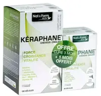 Kéraphane – Formulă pentru păr și unghii, 180 + 60 capsule, Nat&Form