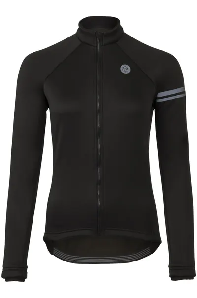 Geacă de ciclism termică Femei Essential softshell negru