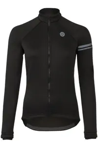 Geacă de ciclism termică Femei Essential softshell negru
