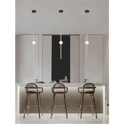 Lampa suspendata ACROBAT Negru & Auriu Aluminiu Opal Sticla LED 13.6 Wat 230 Volt 1130.9Lm 3000K IP20