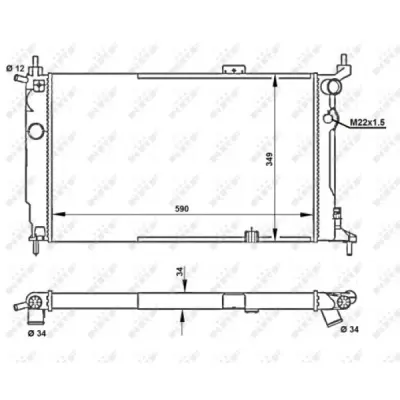 Radiator, racire motor NRF 52204