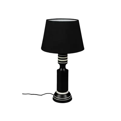 Veioză neagră cu abajur textil (înălțime 60 cm) Virgil – Dutchbone
