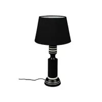 Veioză neagră cu abajur textil (înălțime 60 cm) Virgil – Dutchbone