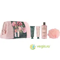Set Cadou Weekend Escape Gel de Dus 250ml + Crema pentru Maini si Unghii 50ml + Burete Exfoliant 1buc + Portfard Reutilizabil 1buc