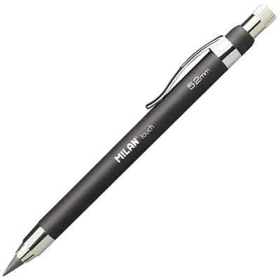 Creion automat versatil Milan - Touch, 5.2 mm, negru