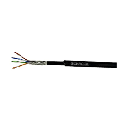 Cablu S/FTPCat.7, 4x2xAWG23/1 800Mhz PE OUTDOOR negru