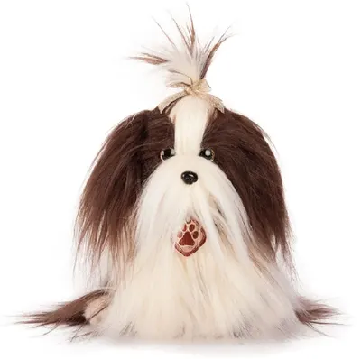 Jucărie de pluș Amek Toys - Yorkie Dog, maro, 20 cm