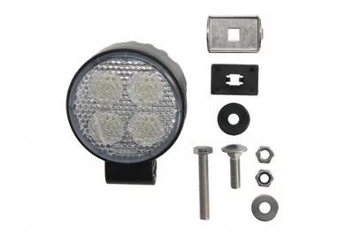 Lumina lucru (LED, 12 24V, 18W, 1500lm, numar elemente LED: 4, adancime: 72mm, diametru: 87mm, Priza cu 2 pini; unghi de distributie a luminii 58 grade)