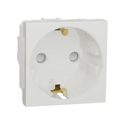 Priza schuko 16A 2 module alb New Unica