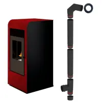 SOBA PE PELETI 2.5-9.5 KW - GIADA BLOOD + piese racordare