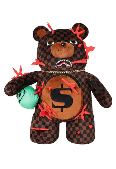 Rucsac Ninja Star Moneybear maro 63.5x17.78x30.5cm poliester velur