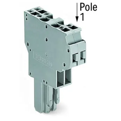 2-conductor female connector; 4 mm²; 4-pole; 4,00 mm²; gray