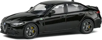Model de colecționar SOLIDO Modern: Mașini - Alfa Romeo Giulia Quadrifoglio Black