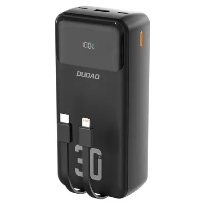 Baterie externă 30000mAh PD 225W cu cabluri integrate DUDAO