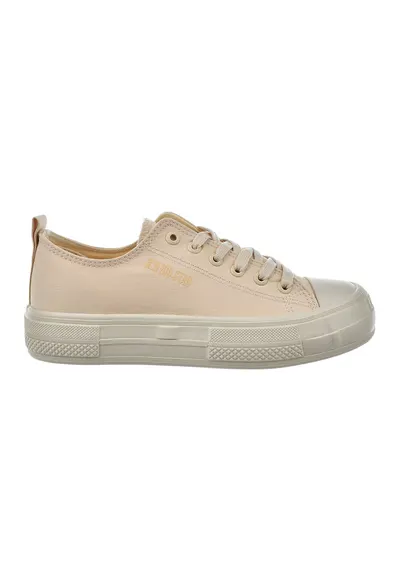 Tenis flatform de panza - Bej