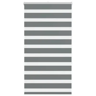 vidaXL Jaluzea tip zebra gri închis lățime țesătură 70,9 cm poliester