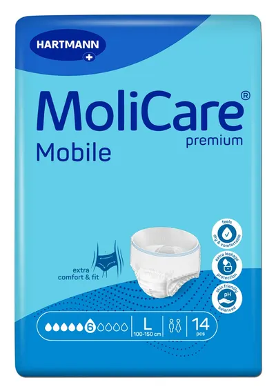 MoliCare Premium Mobile Chiloti adulti L, 14 bucati – 6 picaturi, Hartmann