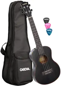 Ukulele tenor Cascha - HH 2305 Premium Mahogany, negru