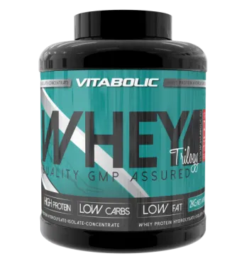 New Whey Trilogy Triple Capsuni, 2kg, Vitabolic