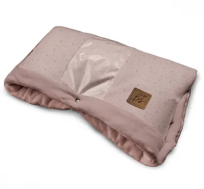 Manusi calduroase impermeabile pentru carucior universal cu inchidere prin capse Sepia Rose