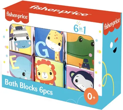 Set de joacă pentru bebeluși Fisher Price - Cuburi de baie, 6 buc