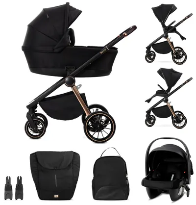 Carucior pentru copii 3 in 1 Lorelli - Bianca, Black