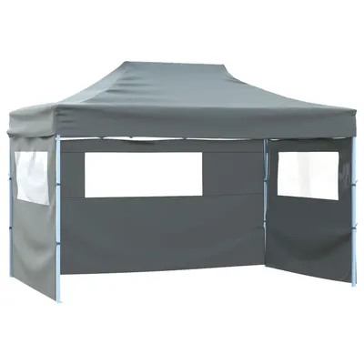 vidaXL Cort pliabil cu 3 pereți, 431x291x315 cm, antracit