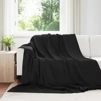 vidaXL Pături de aruncat 24 buc. Negru 270 x 240 cm 21.77 kg Molton
