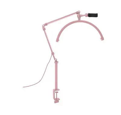 Lampa SEMILUNA Led , cu prindere de masa / pat - Alba/Neagra/Roz , MOON LIGHT