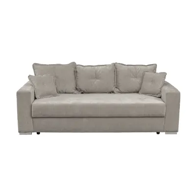 Canapea extensibila ARISSA, 3 locuri, cu arcuri, bej inchis, 235x110x77 cm