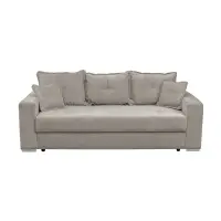 Canapea extensibila ARISSA, 3 locuri, cu arcuri, bej inchis, 235x110x77 cm