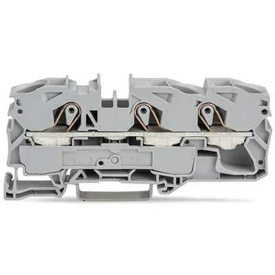 3-conductor through terminal block; 16 mm²; suitable for Ex e II applications; side and center marking; for DIN-rail 35 x 15 and 35 x 7.5; Push-in CAGE CLAMP®; 16,00 mm²; black