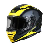 Casca moto integrala, Origine Pista Elementary cu bluetooth, culoare galben negru mat, marime L