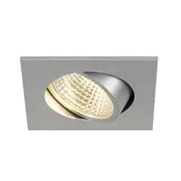 Spot incastrat, NEW TRIA 68 Ceiling lights, aluminium LED, 3000K, square, brushed aluminium, 38°, incl. driver, clip springs,