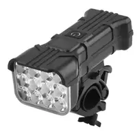 Far LED pentru bicicleta 12 leduri claxon 120 decibeli 5 moduri de iluminare afisaj baterie 4000 lumeni