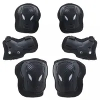 Set 6 x protectii cotiere, genunchiere si brate pentru copii Ikonka Black