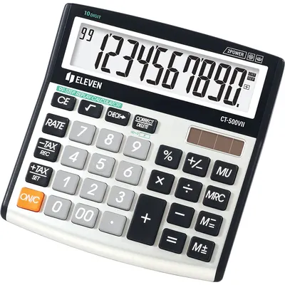 Calculator Eleven - CT-500VII, desktop, 10 cifre, alb/negru, alb/negru