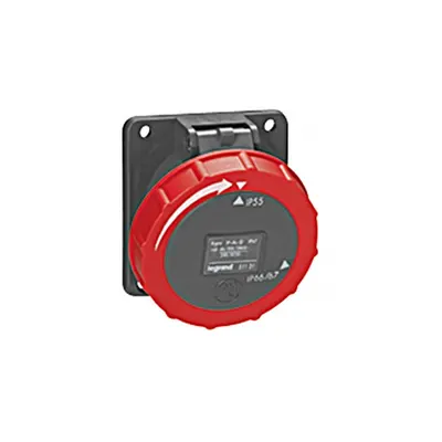 Panou montaj priza Hypra - IP66/67-55 - 380/415 V~ - 16 A - 3P+E - plastic